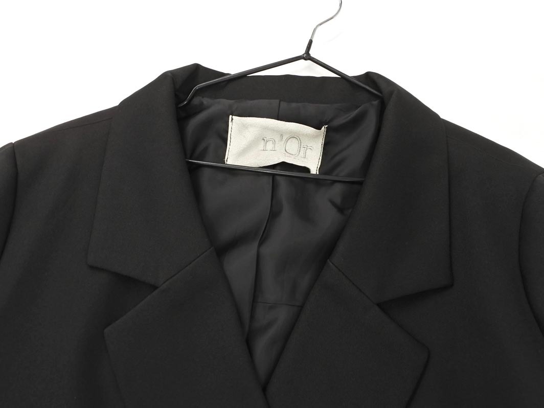 n’Or ノアール ダブル テーラード ジャケット size1/黒 ◇■ ☆ fda1 レディース
