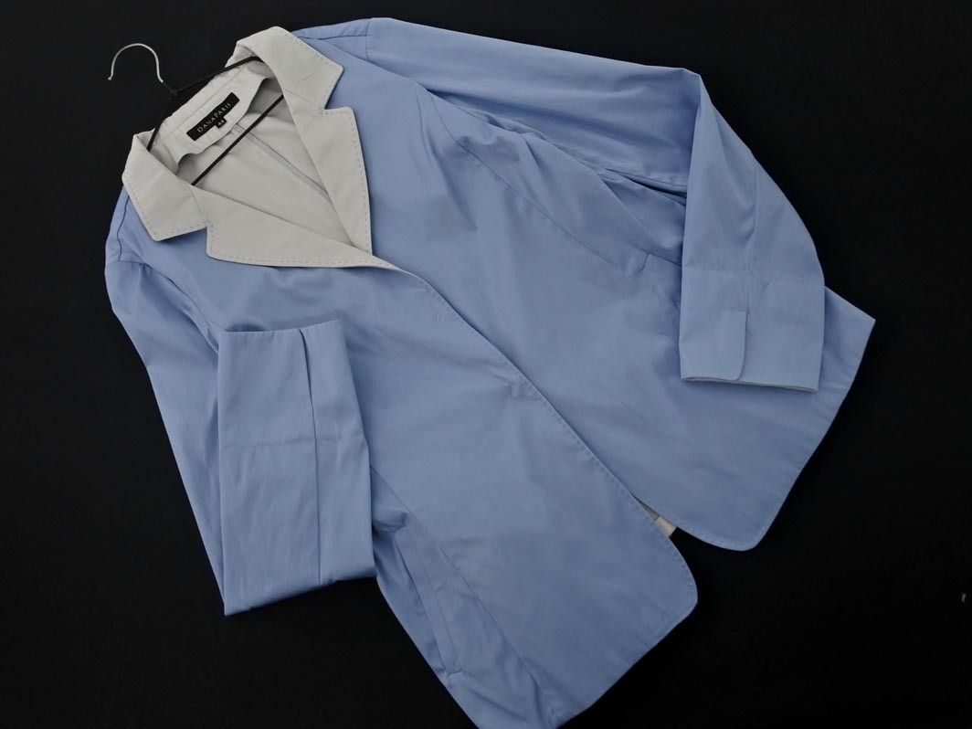 DANAPARIS ダナパリス バイカラー テーラード ジャケット size44/グレーｘ水色 ■◇ ☆ fda1 レディース