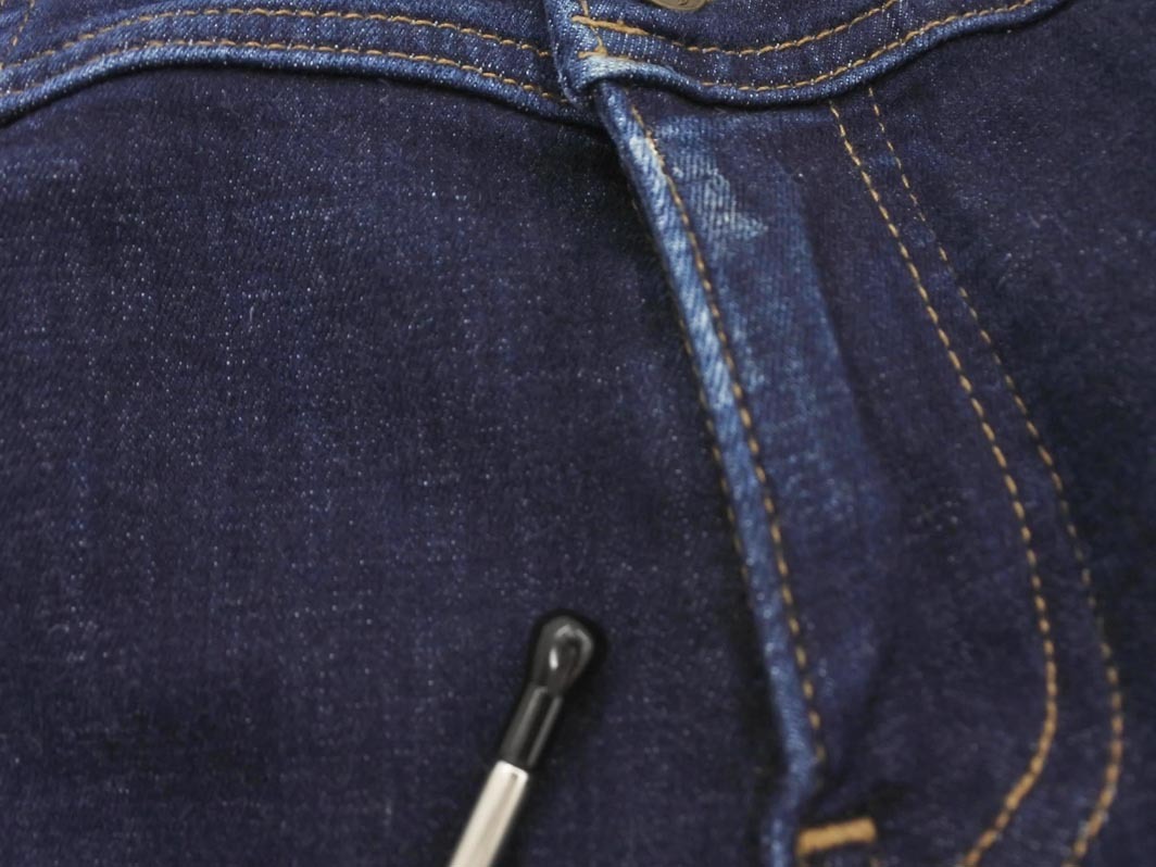 Heather ヘザー ハイウエスト カットオフ スキニー デニムパンツ sizeM/紺 ■■ ☆ fda2 レディース