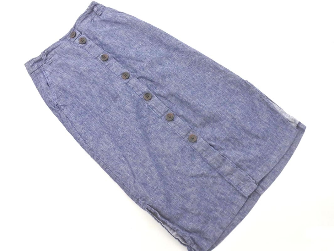 BANANA REPUBLIC バナナリパブリック リネン混 タイト ロング スカート size00/紺 ■◇ ☆ fda2 レディース