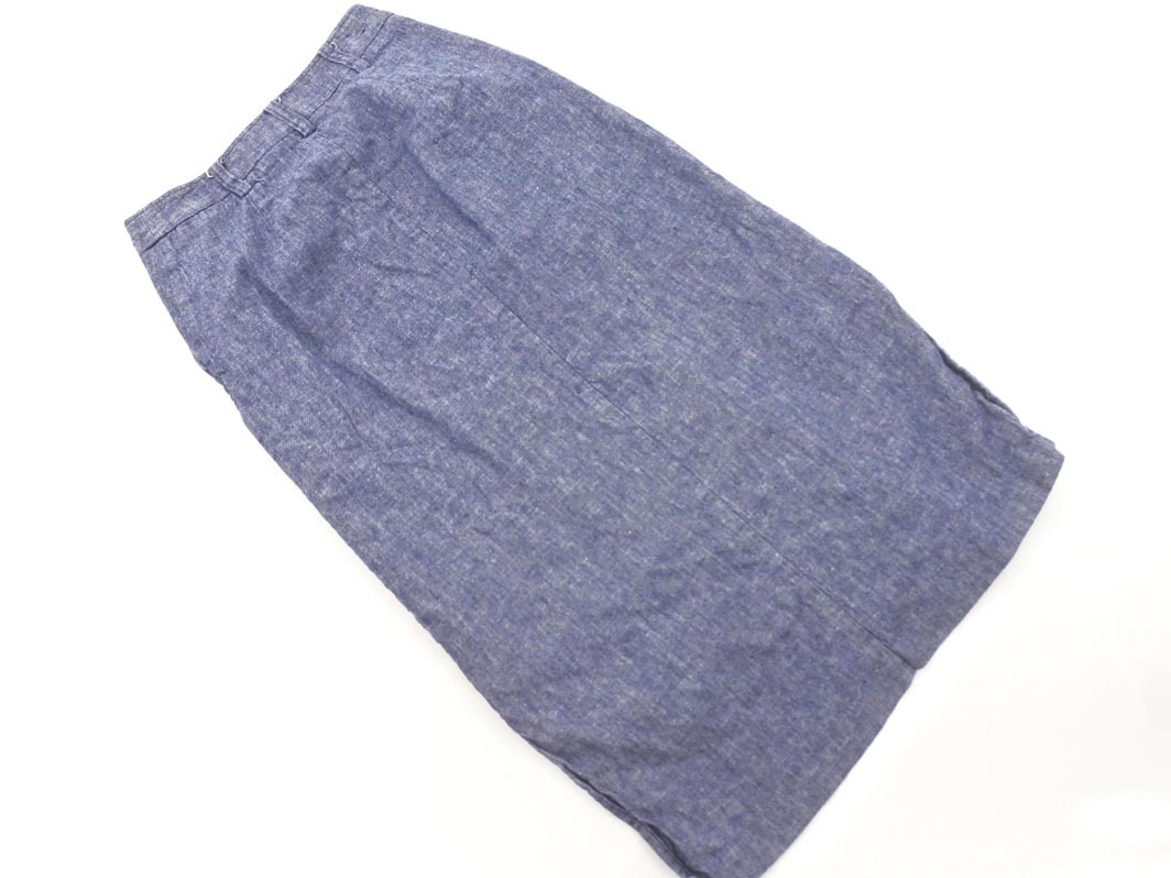 BANANA REPUBLIC バナナリパブリック リネン混 タイト ロング スカート size00/紺 ■◇ ☆ fda2 レディース