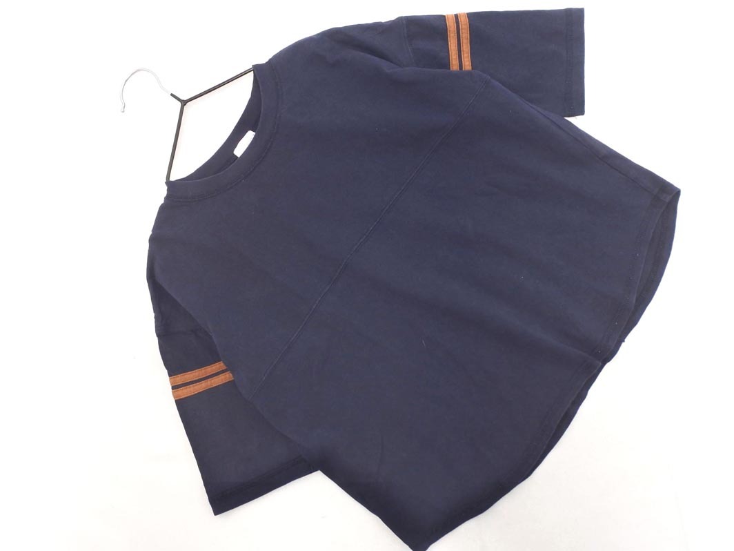 LOWRYS FARM ローリーズファーム ライン Tシャツ size110?120cm/紺ｘ茶 ■◆ ☆ fda4