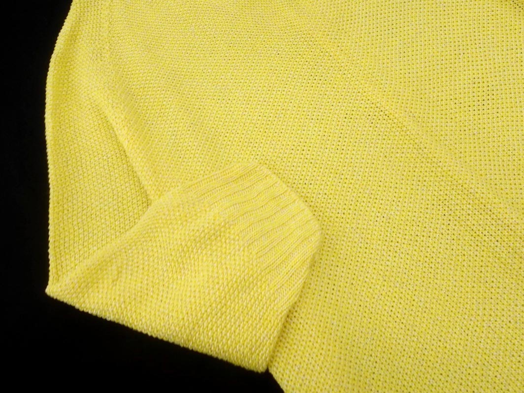 Tiara ティアラ リネン混 カーディガン 黄 ■◇ ☆ fda4 レディース_画像2