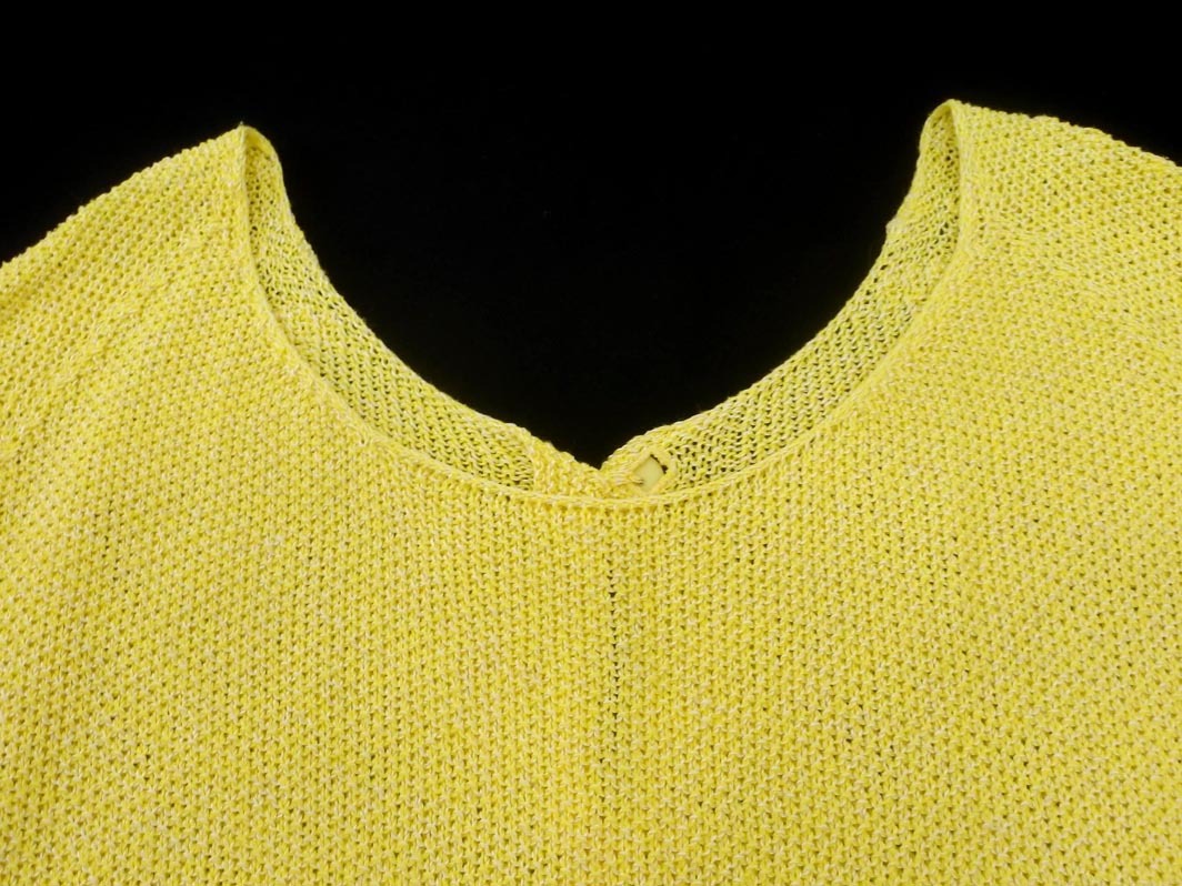 Tiara ティアラ リネン混 カーディガン 黄 ■◇ ☆ fda4 レディース_画像3