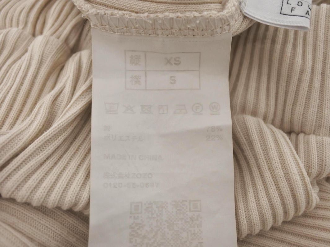 LOWRYS FARM ローリーズファーム リブ イージー パンツ size縦XS橫S/アイボリー ■◇ ☆ fda4 レディース