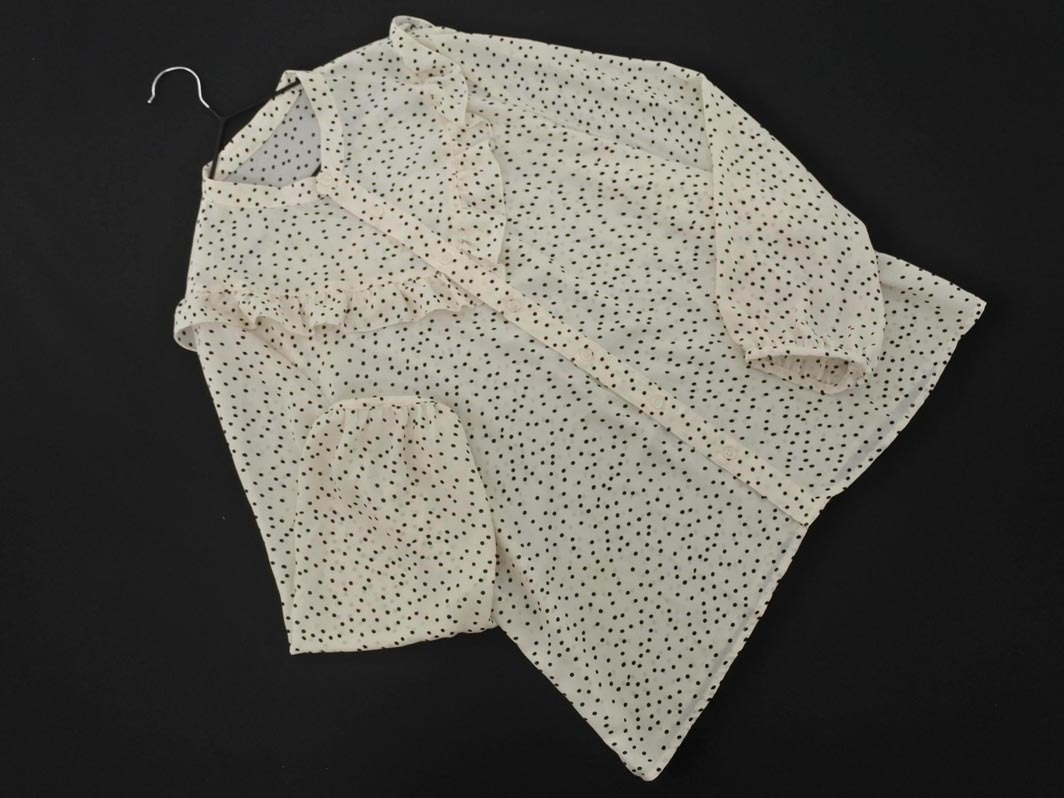 ネコポスOK Rope Picnic ロペピクニック ドット フリル ブラウス シャツ size38/オフホワイト ■◇ ☆ fda4 レディース