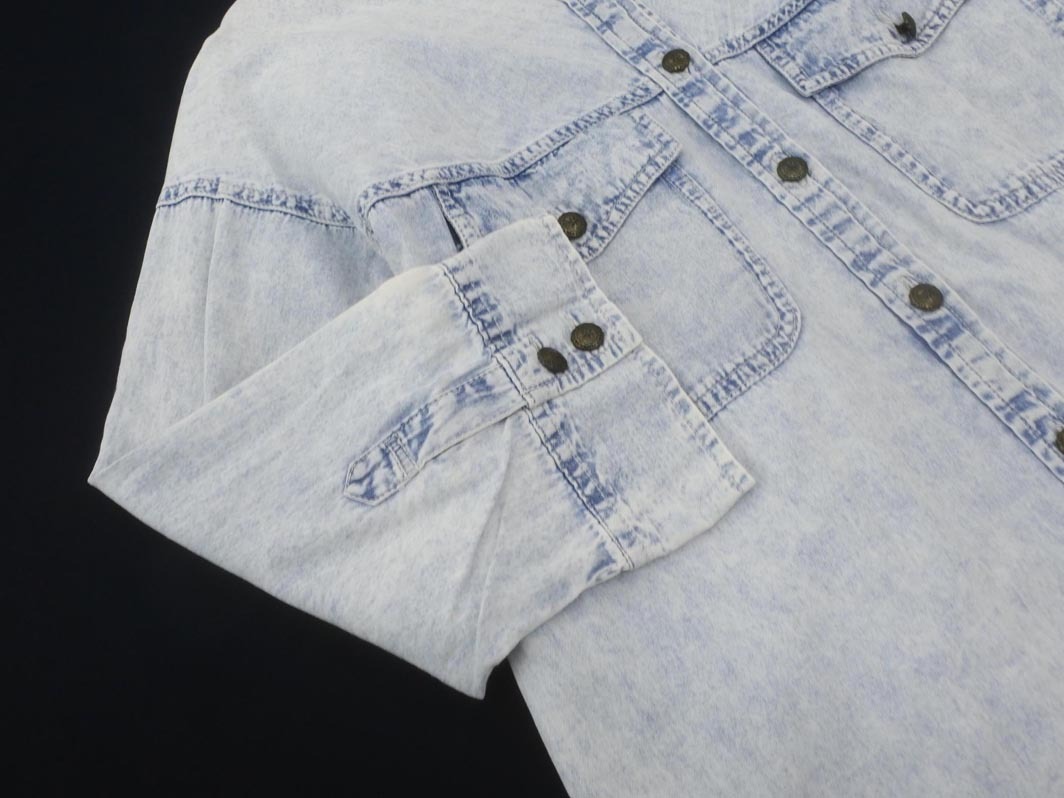 Heather ヘザー デニム調(diào) チュニック シャツ sizeF/青 ■◇ ☆ fda4 レディース