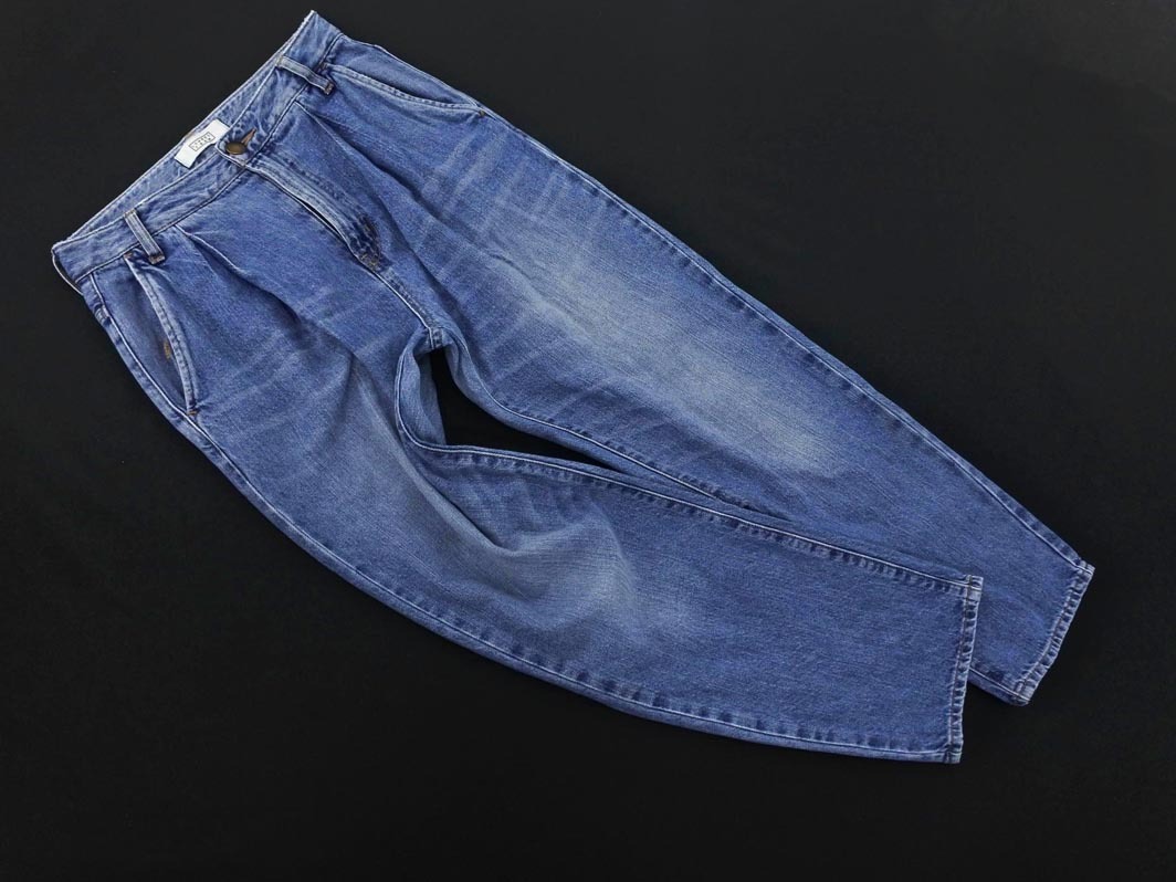 LOWRYS FARM ローリーズファーム タック テーパード デニムパンツ sizeM/青 ■■ ☆ fda4 レディース