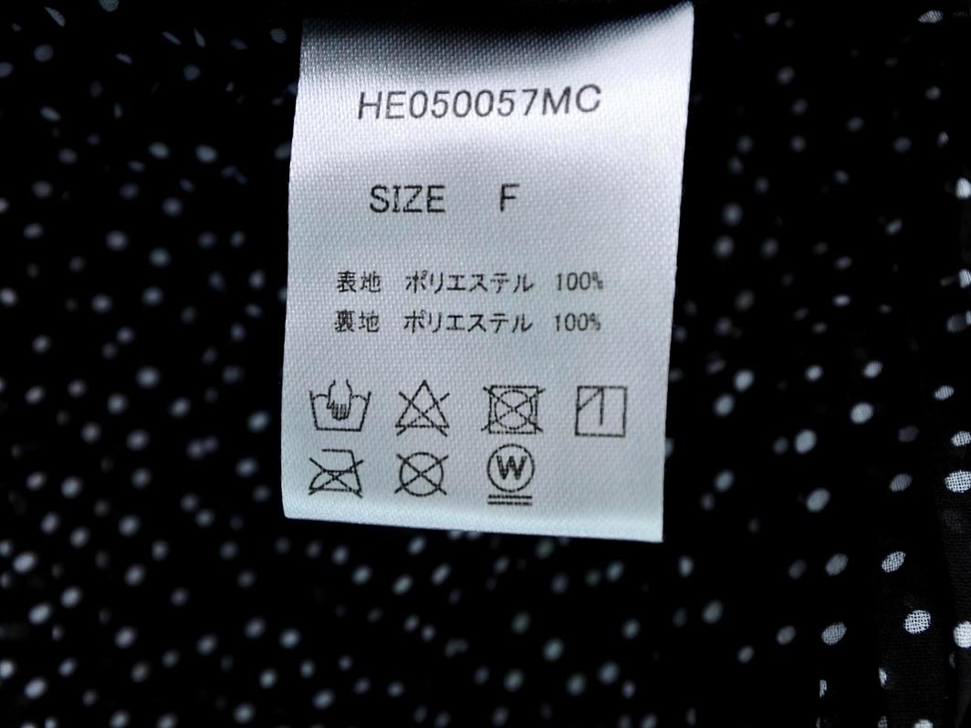 Heather ヘザー ドット プリーツ スカート sizeF/黒 ■◇ ☆ fda4 レディース