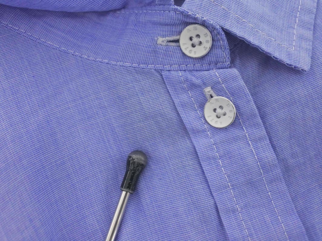 ネコポスOK AMERICAN EAGLE アメリカンイーグル PREP FIT ロングスリーブ シャツ sizeL/水色 ■◇ ☆ fda4 メンズ