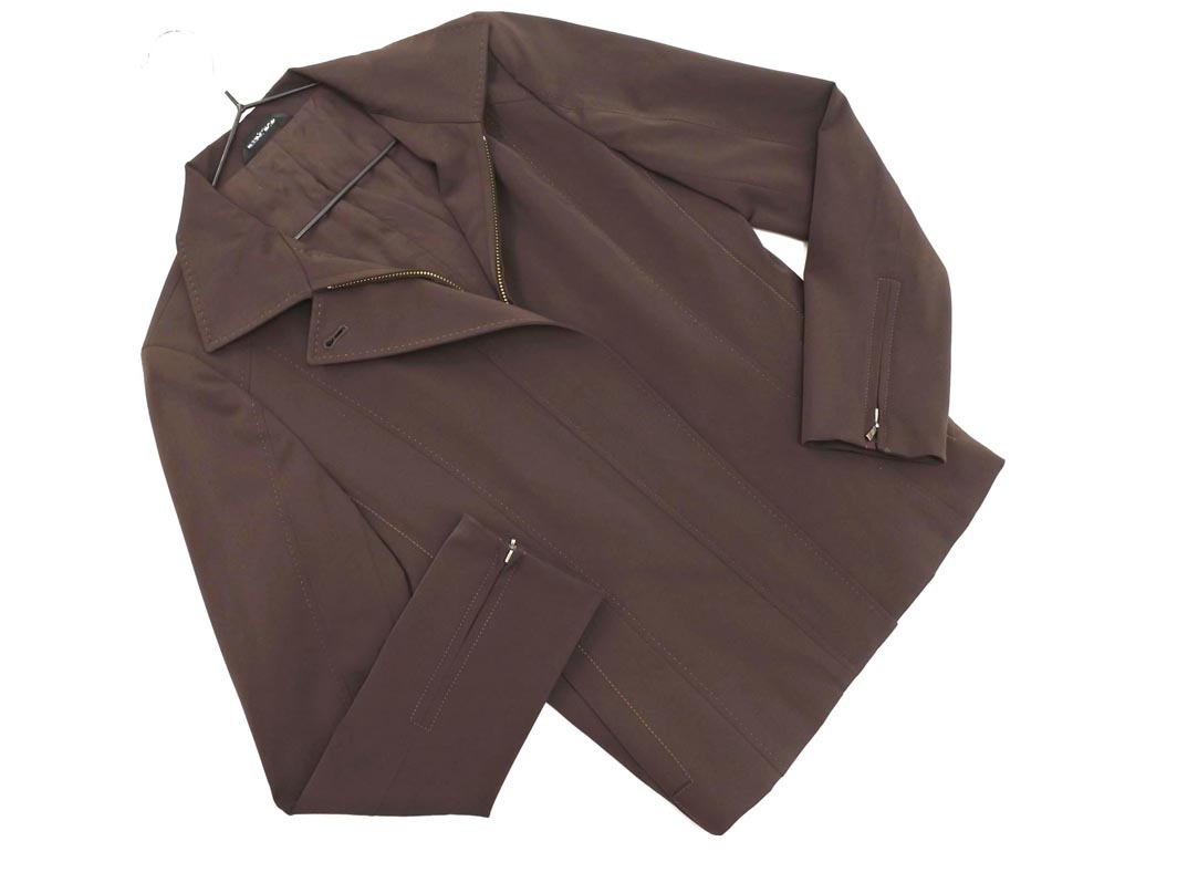 COMME CA DU MODE コム サ デ モード ジャケット size7/茶 ■◇ ☆ fda7 レディース