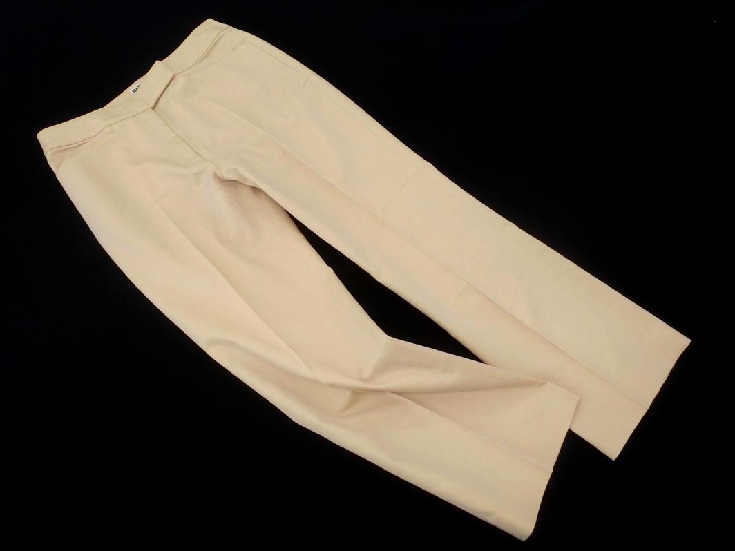 NATURAL BEAUTY BASIC ナチュラルビューティーベーシック センタープレス パンツ sizeS/ベージュ ■◇ ☆ fda7 レディース