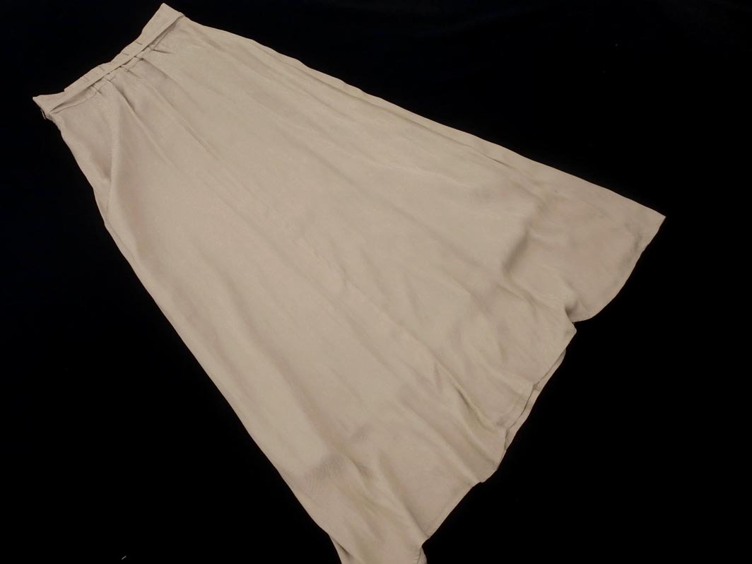 OPAQUE オペーク 総柄 フレア ロング スカート sizeM/ベージュ ■◇ ☆ fda7 レディース