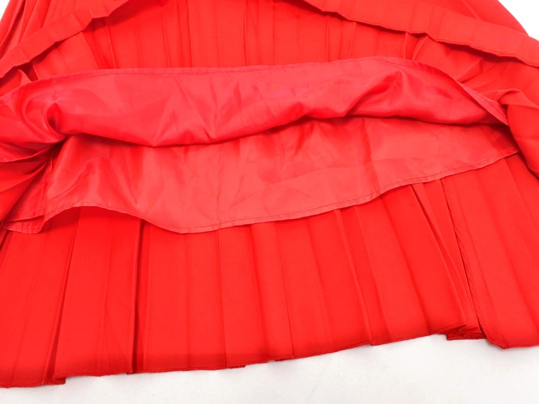 a.v.v アーヴェヴェ ロング プリーツ スカート sizeS/赤 ■■ ☆ fda7 レディース_画像2