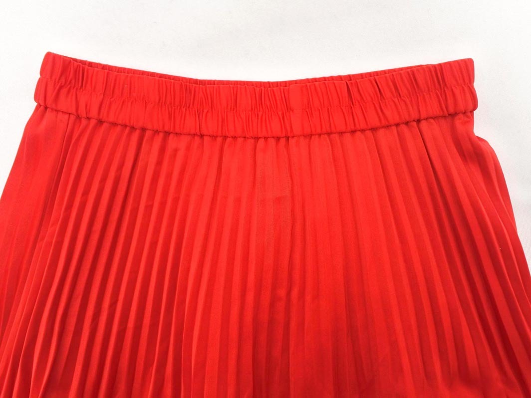 a.v.v アーヴェヴェ ロング プリーツ スカート sizeS/赤 ■■ ☆ fda7 レディース_画像3
