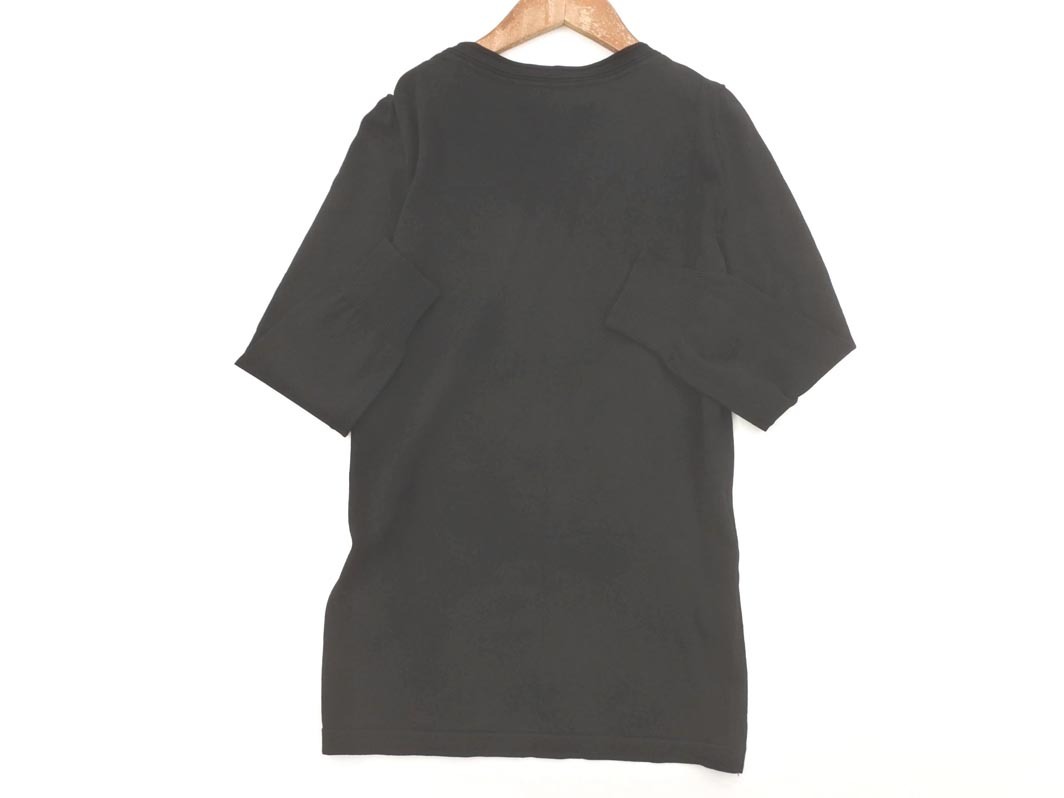 ネコポスOK UNTITLED アンタイトル 7分袖 ニット セーター size2/黒 ■◇ ☆ fda7 レディース
