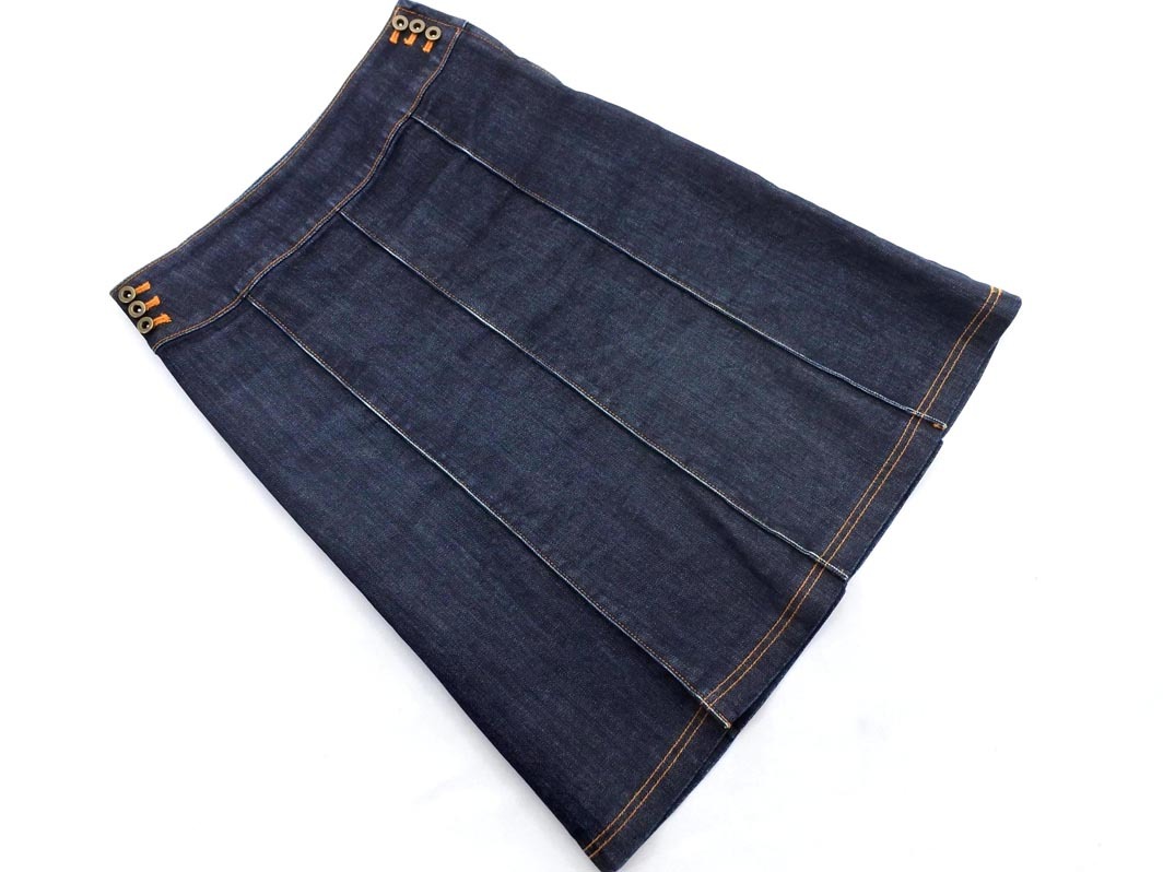 TRANS WORK トランスワーク Aライン 台形 デニムスカート size38/インディゴ ■■ ☆ fda8 レディース_画像1