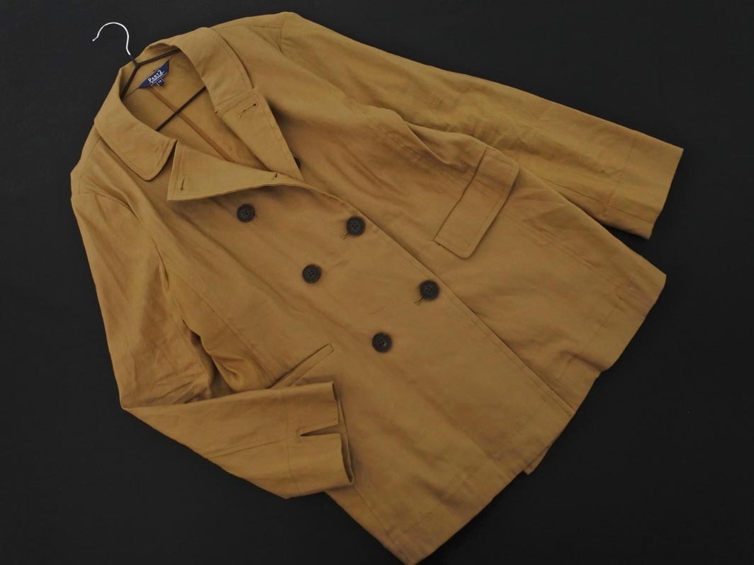 JUNKO SHIMADA ジュンコシマダ リネン混 ダブルボタン ジャケット size13/ベージュ ■◇ ☆ fda8 レディース_画像1