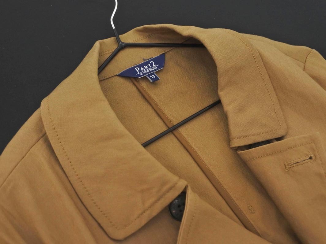 JUNKO SHIMADA ジュンコシマダ リネン混 ダブルボタン ジャケット size13/ベージュ ■◇ ☆ fda8 レディース_画像2