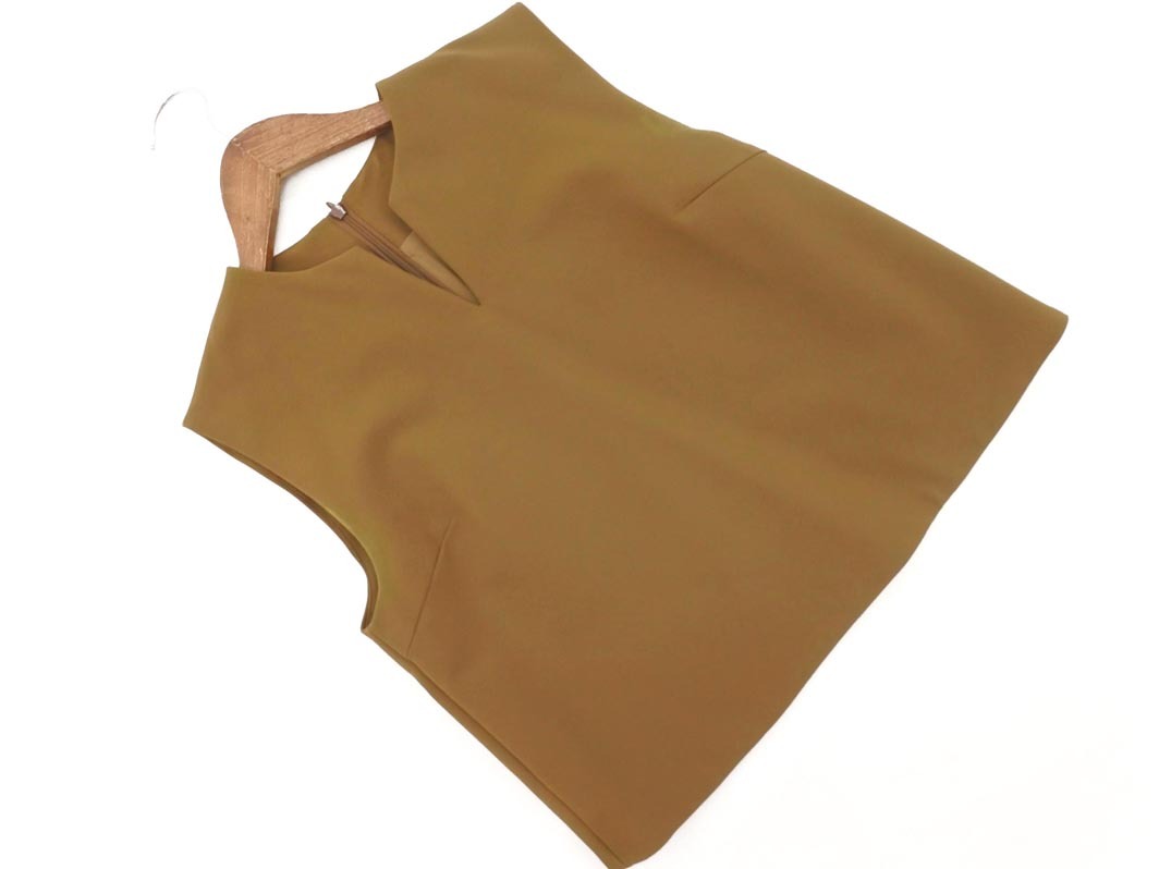 Mila Owen ミラオーウェン キーネック ノースリーブ カットソー size0/キャメル ■◆ ☆ fda8 レディース