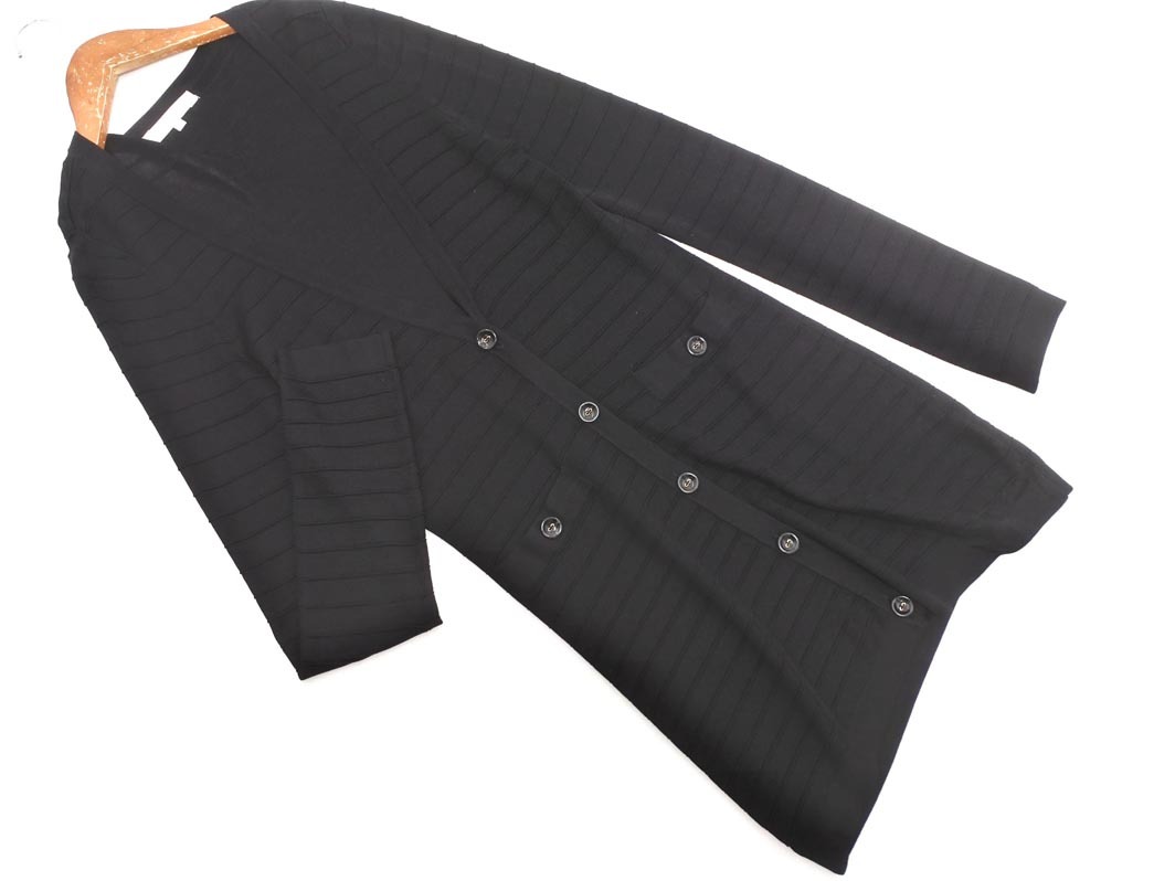 M-PREMIER エムプルミエ ロング カーディガン size36/黒 ■◇ ☆ fda7 レディース