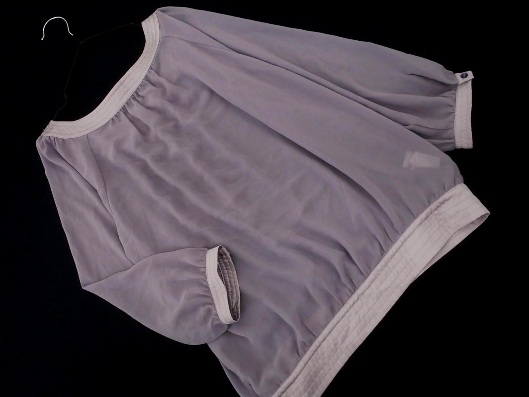 ネコポスOK NOLLEY’S ノーリーズ シアー ブラウス シャツ size38/紫 ■◇ ☆ fda9 レディース_画像1