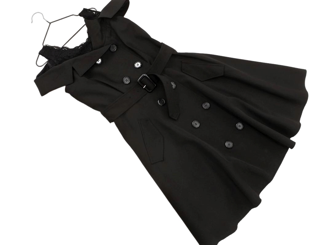 CECIL McBEE セシルマクビー ノースリーブ ワンピース sizeM/黒 ■◆ ☆ fda9 レディース