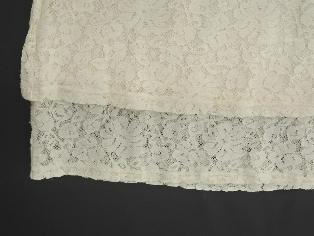 Reflect リフレクト 総レース ブラウス シャツ size11/アイボリー ■◆ ☆ fdb1 レディース
