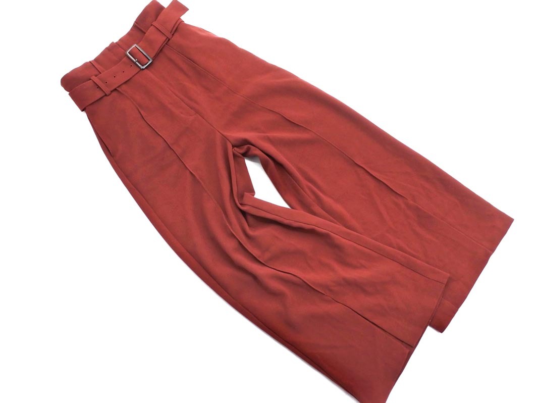 MURUA ムルーア ベルト付き ワイド パンツ sizeM/えんじ ■■ ☆ fdb1 レディース