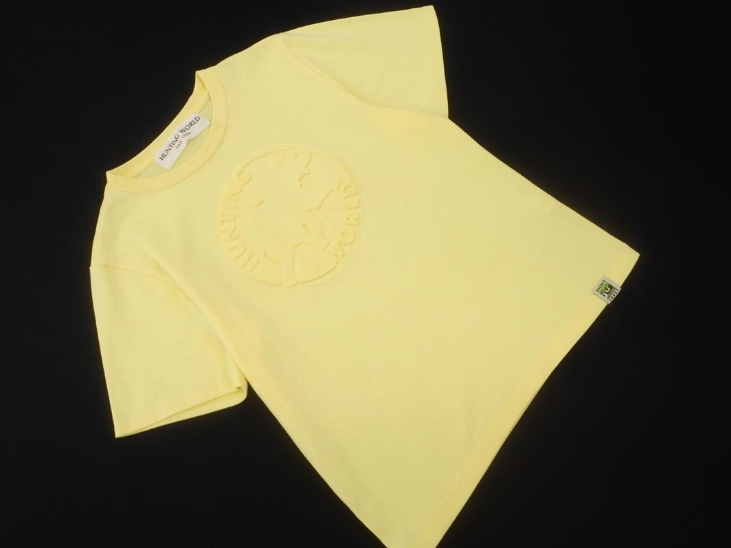 HUNTING WORLD ハンティングワールド Tシャツ sizeS/黃 ■◆ ☆ fdb1 レディース
