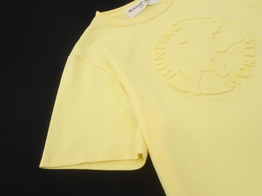 HUNTING WORLD ハンティングワールド Tシャツ sizeS/黃 ■◆ ☆ fdb1 レディース
