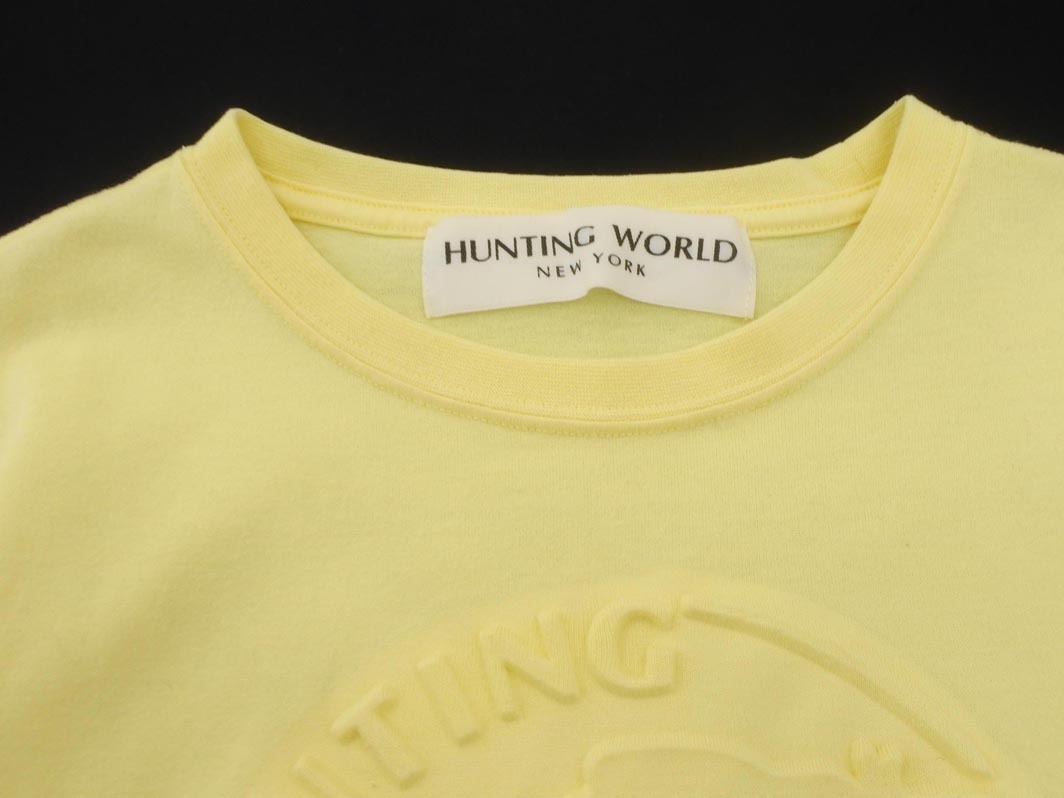 HUNTING WORLD ハンティングワールド Tシャツ sizeS/黃 ■◆ ☆ fdb1 レディース