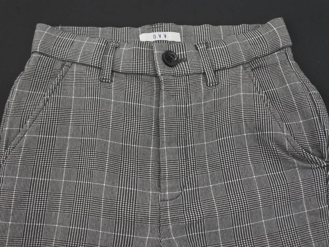 a.v.v アーヴェヴェ 裏起毛 グレンチェック スキニー パンツ sizeXXS/グレー ◇■ ☆ fdb1 レディース_画像2