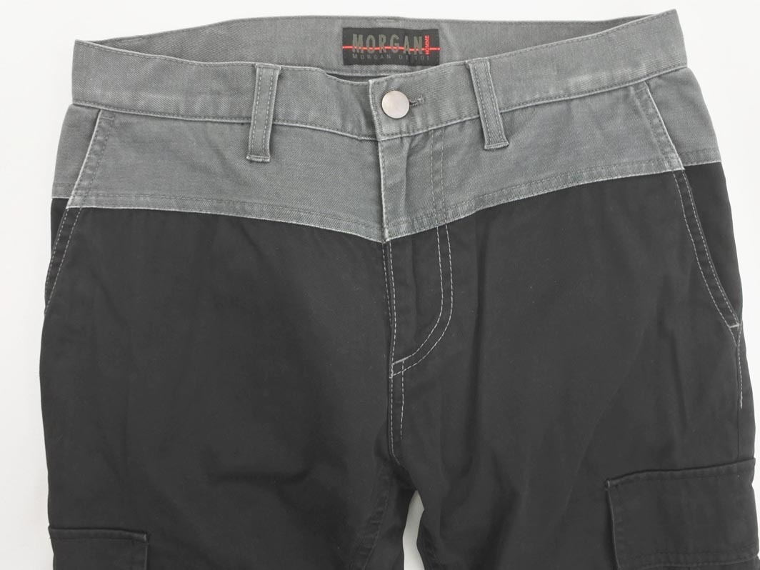 MORGAN モルガン HOMME オム カーゴ パンツ sizeS/黒ｘグレー ■■ ☆ fdb1 メンズ