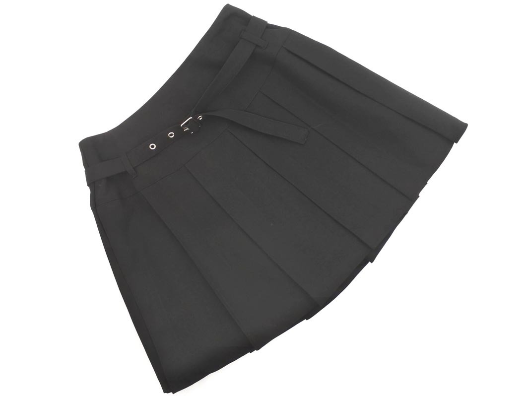Heather ヘザー プリーツ スカート パンツ sizeM/黒 ■◇ ☆ fdb4 レディース