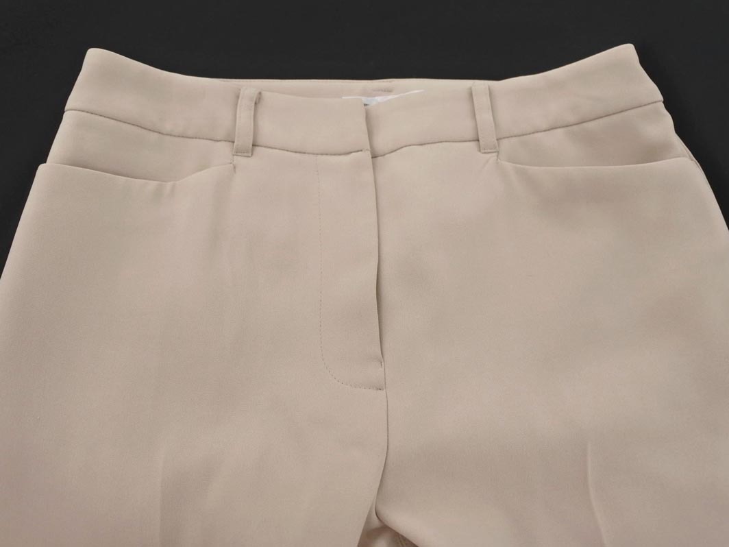 NATURAL BEAUTY BASIC ナチュラルビューティーベーシック センタープレス テーパード パンツ sizeM/アイボリー ■■ ☆ fdb4 レディース
