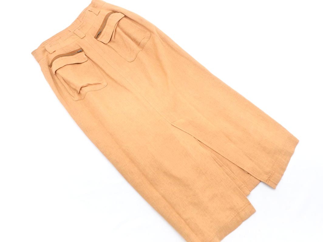 LAUTREAMONT ロートレアモン フロントボタン ロング スカート sizeM/ベージュ ■◇ ☆ fdb4 レディース