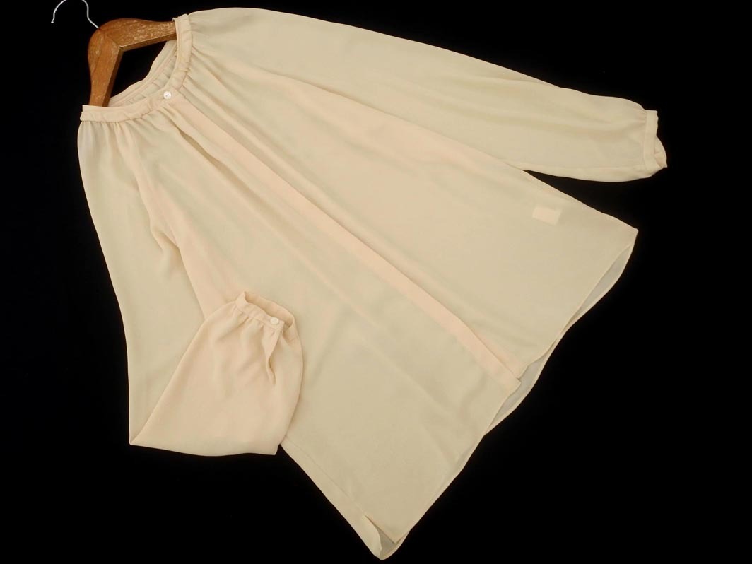 SCAPA スキャパ シフォン ブラウス シャツ size40/ベージュ ■◇ ☆ fdb4 レディース
