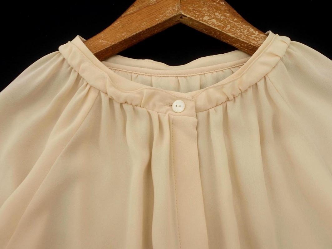 SCAPA スキャパ シフォン ブラウス シャツ size40/ベージュ ■◇ ☆ fdb4 レディース