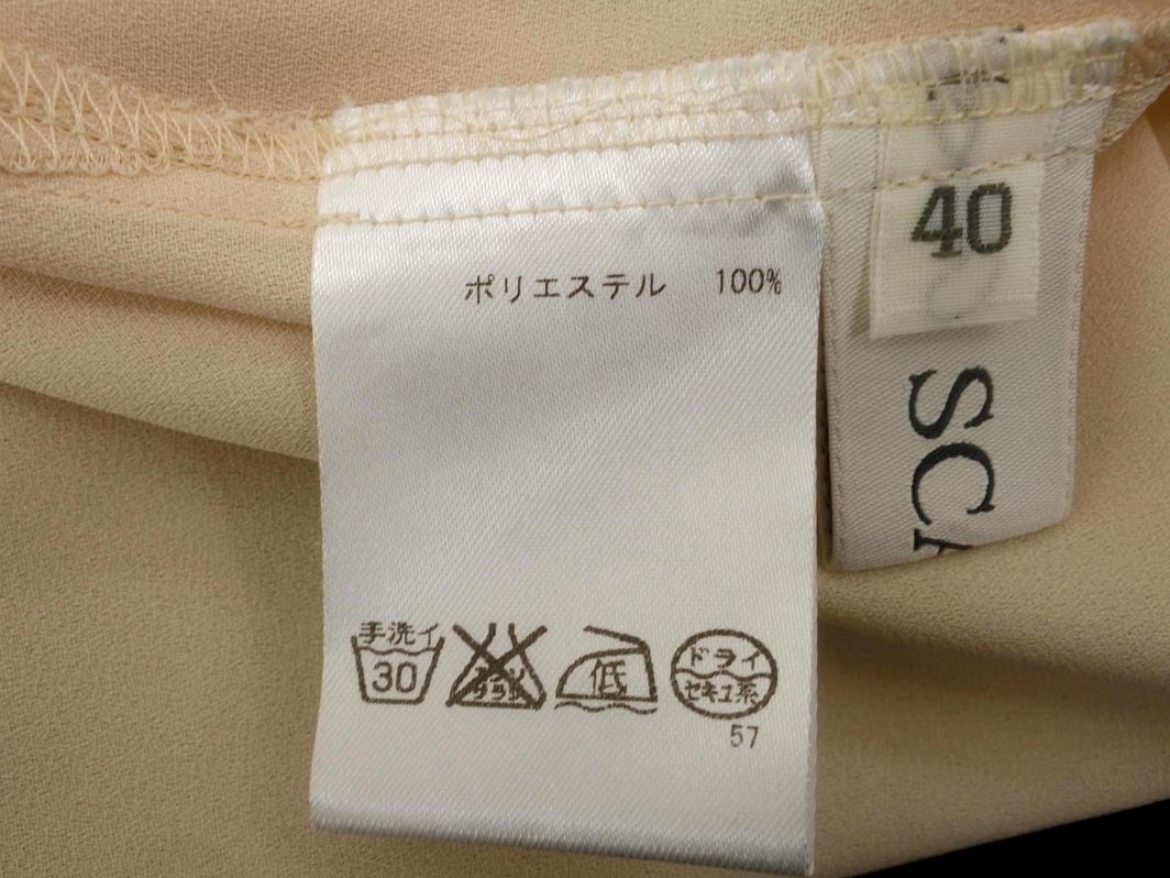 SCAPA スキャパ シフォン ブラウス シャツ size40/ベージュ ■◇ ☆ fdb4 レディース