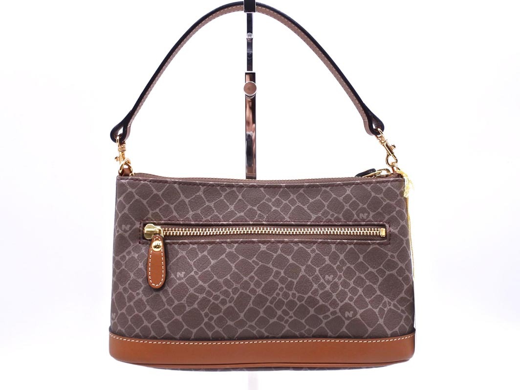 新品 NINA RICCI ニナリッチ 総柄 ハンド バッグ グレージュ 新品 NINA RICCI ニナリッチ 総柄 ハンド バッグ グレージュ