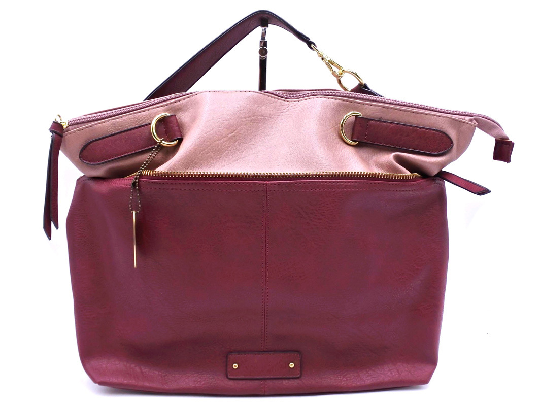 MICHEL KLEIN ミッシェルクラン 2WAY フェイクレザー ショルダー バッグ 赤 ■■ ☆ fdb4 レディース