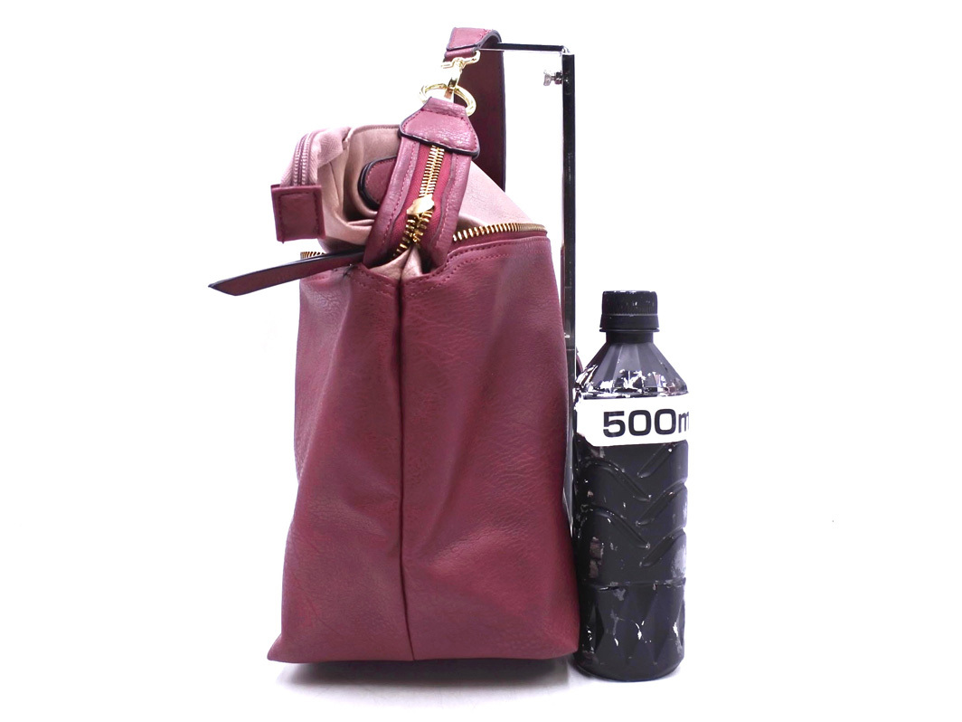 MICHEL KLEIN ミッシェルクラン 2WAY フェイクレザー ショルダー バッグ 赤 ■■ ☆ fdb4 レディース
