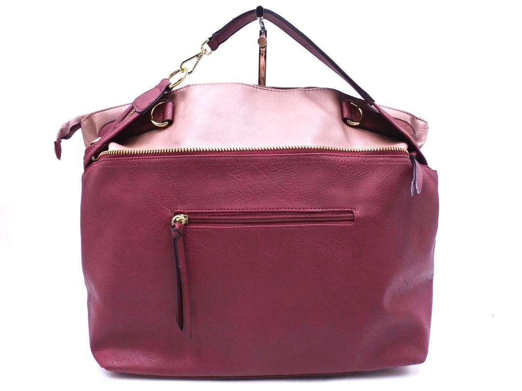 MICHEL KLEIN ミッシェルクラン 2WAY フェイクレザー ショルダー バッグ 赤 ■■ ☆ fdb4 レディース