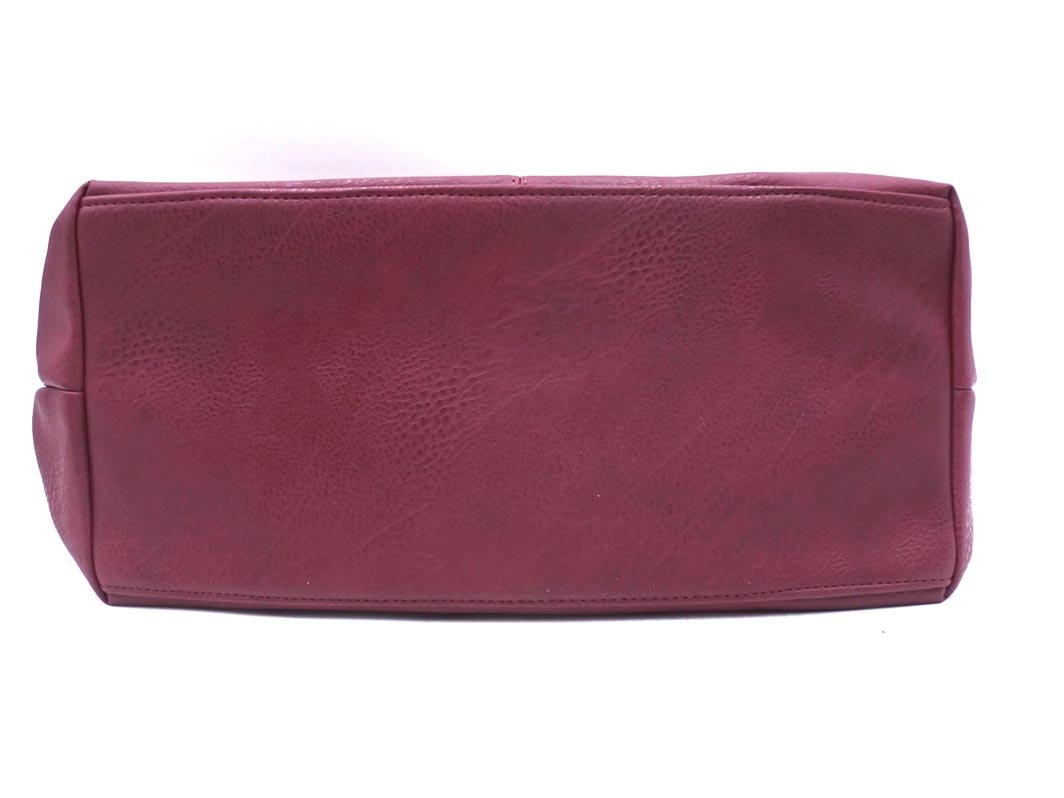 MICHEL KLEIN ミッシェルクラン 2WAY フェイクレザー ショルダー バッグ 赤 ■■ ☆ fdb4 レディース