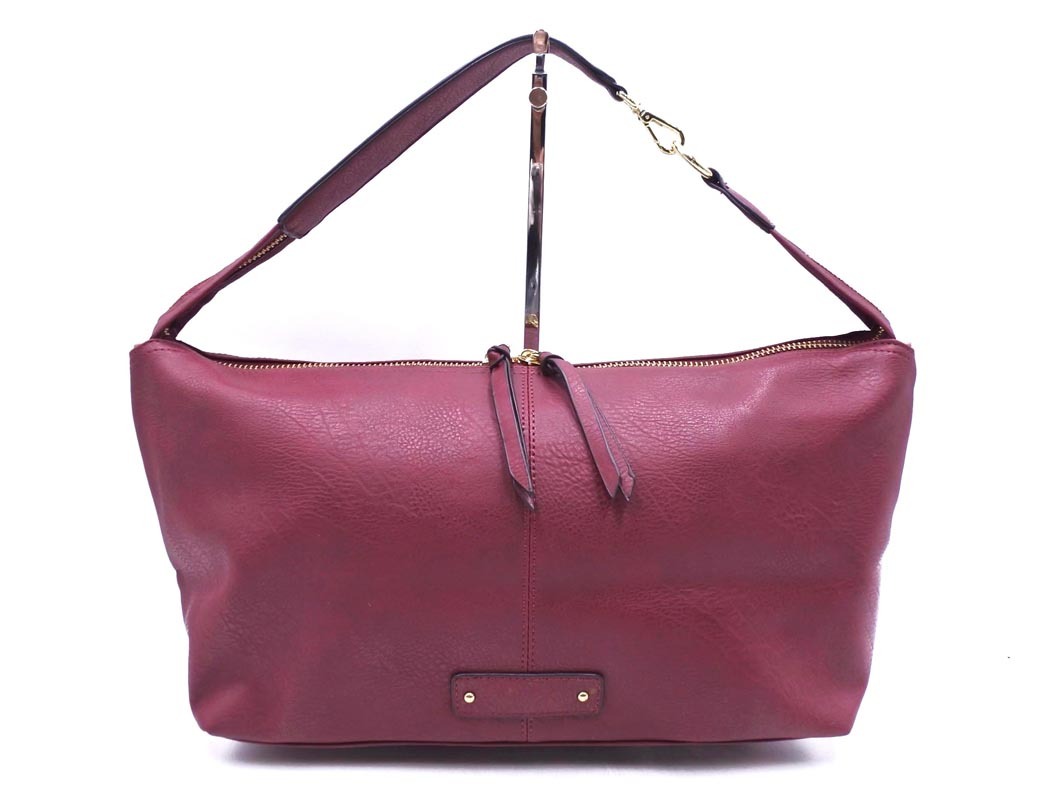 MICHEL KLEIN ミッシェルクラン 2WAY フェイクレザー ショルダー バッグ 赤 ■■ ☆ fdb4 レディース