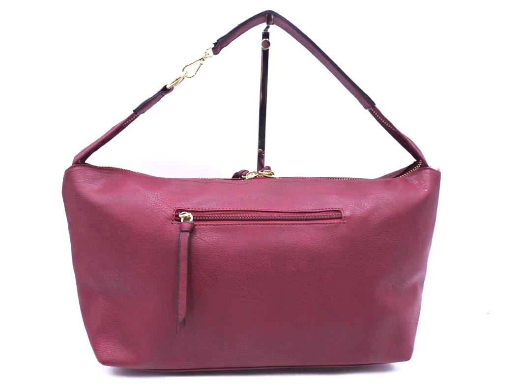 MICHEL KLEIN ミッシェルクラン 2WAY フェイクレザー ショルダー バッグ 赤 ■■ ☆ fdb4 レディース