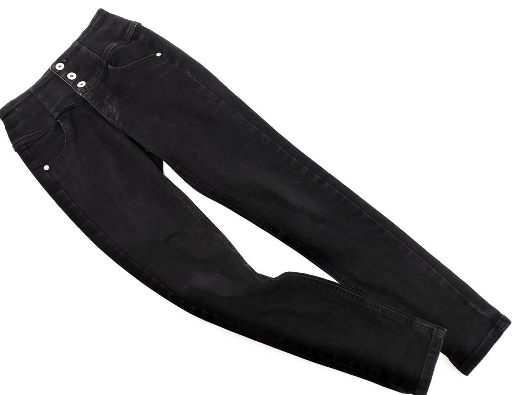 Heather ヘザー ハイウエスト スキニー デニムパンツ sizeS/黒 ■■ ☆ fdb5 レディース