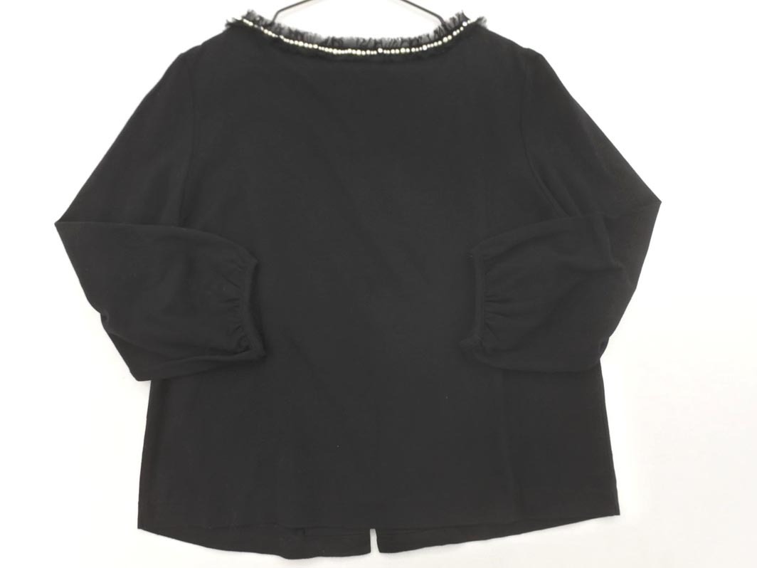 anatelier アナトリエ ビーズ刺繍 7分袖 カーディガン size36/黒 ■◇ ☆ fdb5 レディース_画像5