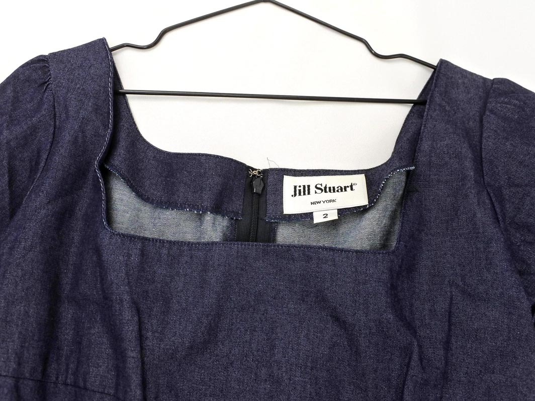 JILLSTUART ジルスチュアート デニム ワンピース size2/紺 ■◆ ☆ fdb4 レディース